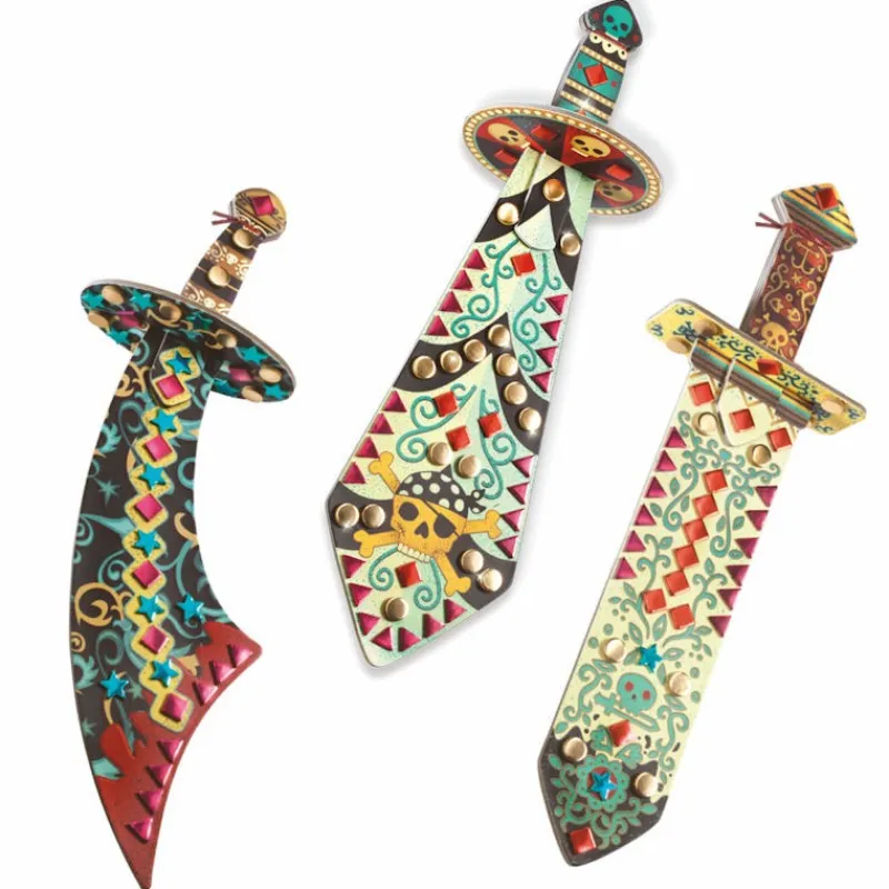 Djeco Sabres mosaïques à décorer "Comme un pirate" DIY 7902<Enfant Décoration Enfants | Autocollants Et Décalcomanies