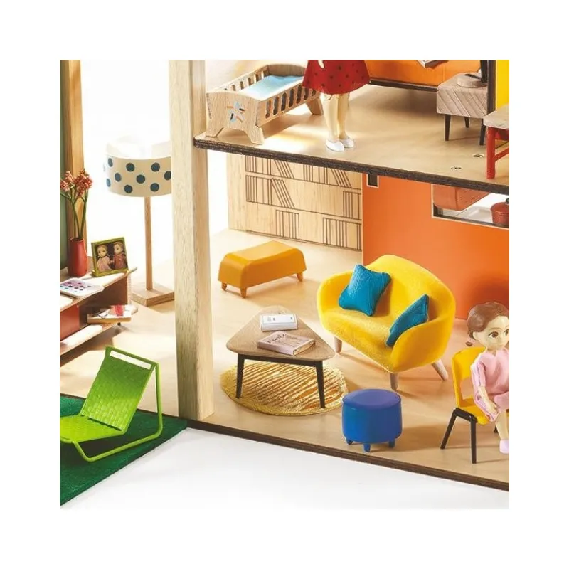 Djeco salon | maison de poupées< Maison De Poupées