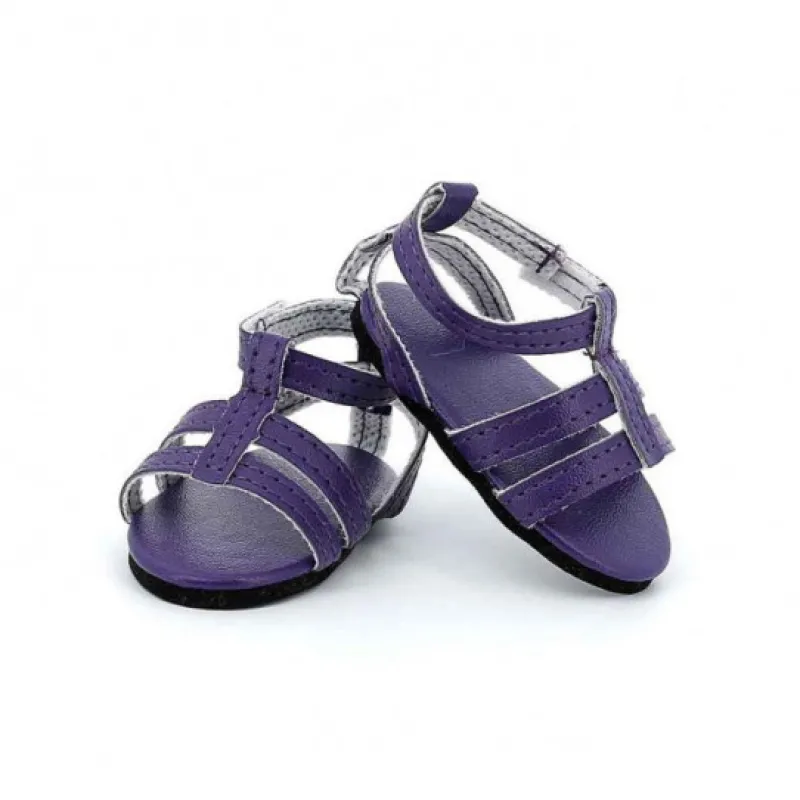Petitcollin Sandales prune pour poupées de 39 à 48 cm< Poupées, Peluches