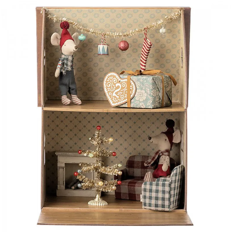 Maileg Sapin de Noël doré pour souris< Maison De Poupées
