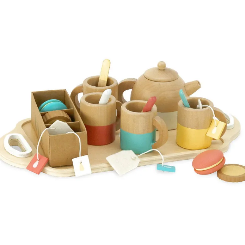 VILAC Service à thé, dînette en bois 8164< Jouets Cuisine, Dînette
