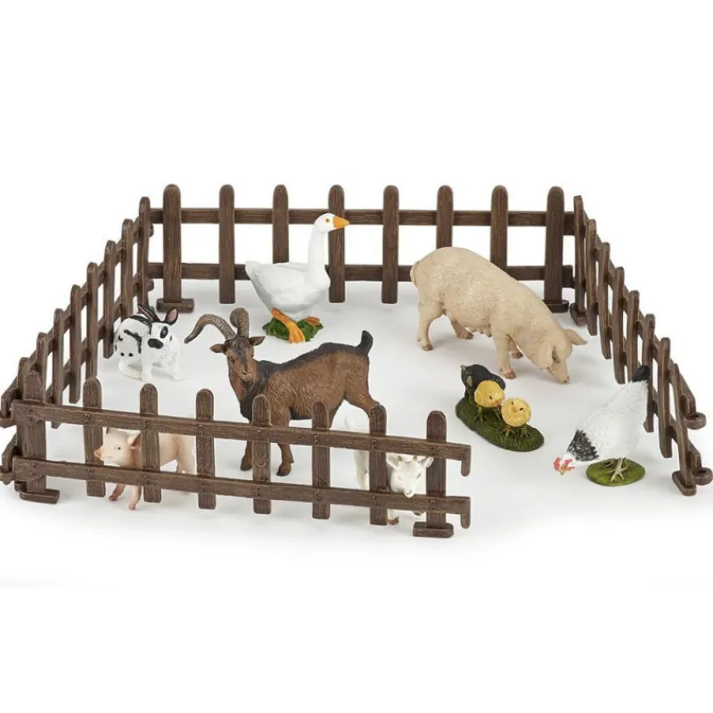 Papo Set de clôtures 39215< Figurines Papo | Ferme En Bois, Centre Équestre Et Zoo