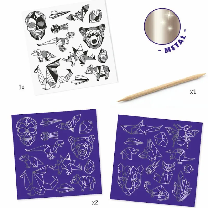 Djeco Stickers à gratter 'Iron' 9737< Autocollants Et Décalcomanies | Cartes À Gratter