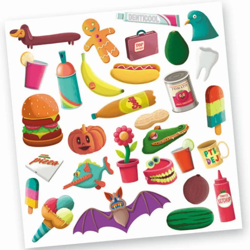 Djeco Stickers animés 'Rayons X' 9267< Autocollants Et Décalcomanies