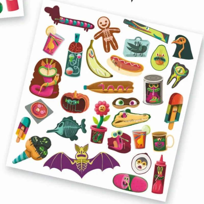 Djeco Stickers animés 'Rayons X' 9267< Autocollants Et Décalcomanies