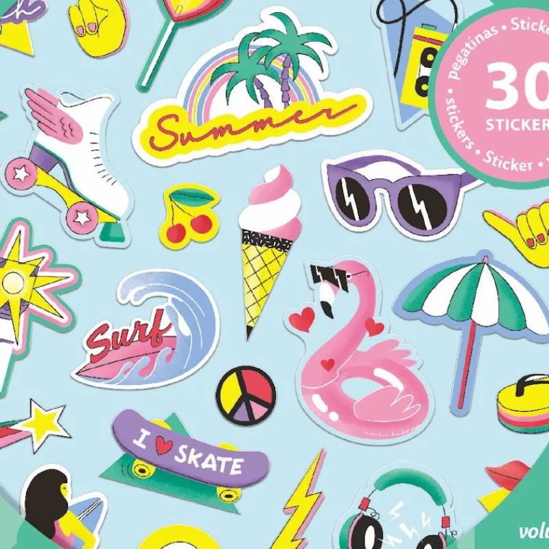 Djeco Stickers en volume 'California' 9262< Autocollants Et Décalcomanies