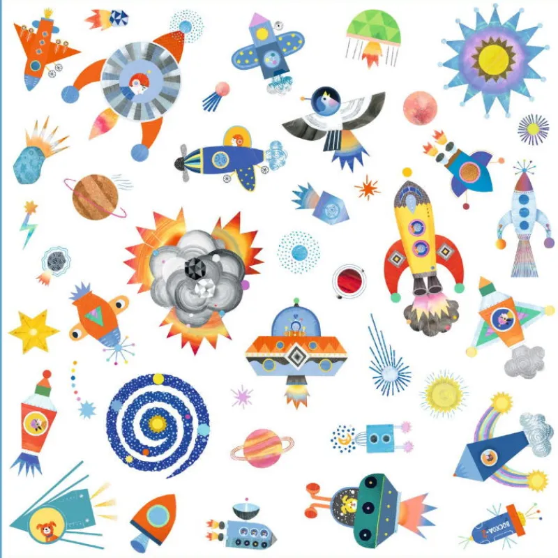Djeco Stickers "Interstellaire" 9270< Autocollants Et Décalcomanies