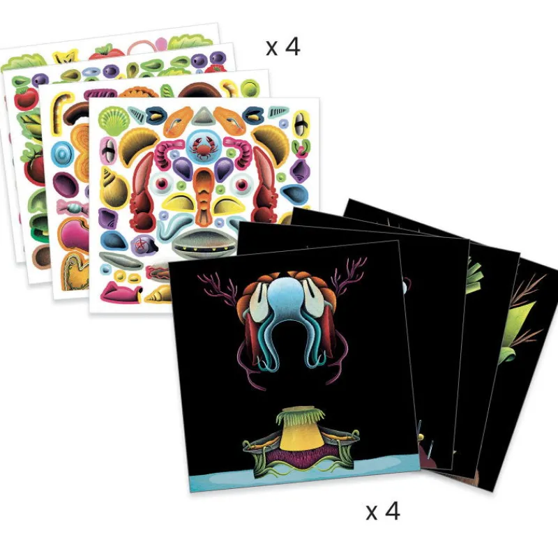 Djeco Stickers "Le primeur" 9370 inspired by Giuseppe Arcimboldo< Autocollants Et Décalcomanies | Djeco Inspired By