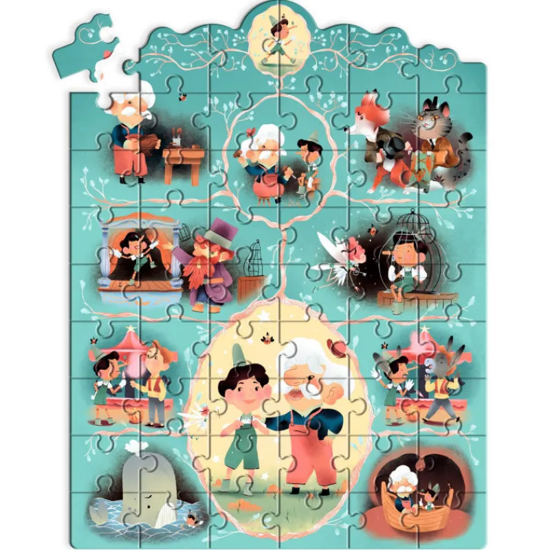 Djeco Story puzzle Pinocchio 54 pcs 7052<Enfant Puzzles Et Jeux Djeco | Puzzle Djeco