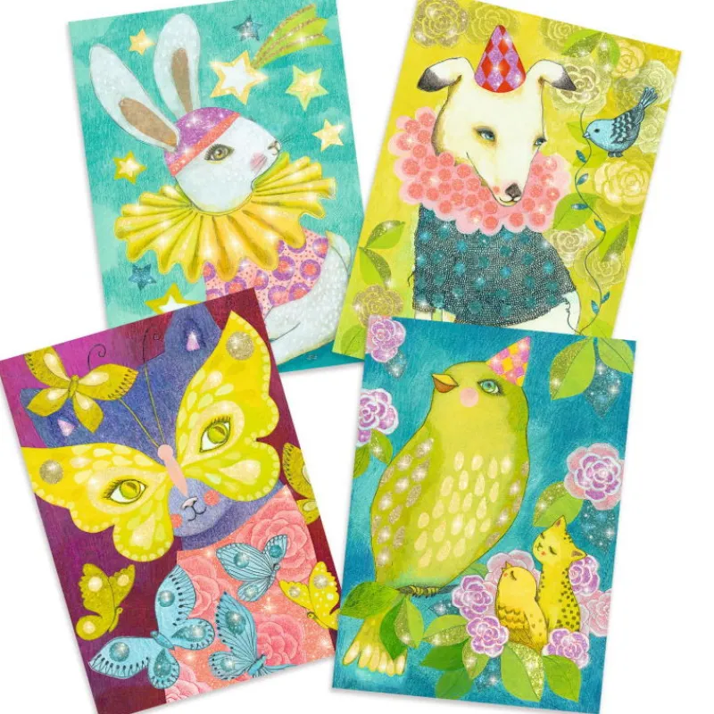 Djeco Tableaux à pailleter "Le carnaval des animaux" 9524< Sables Colorés, Paillettes