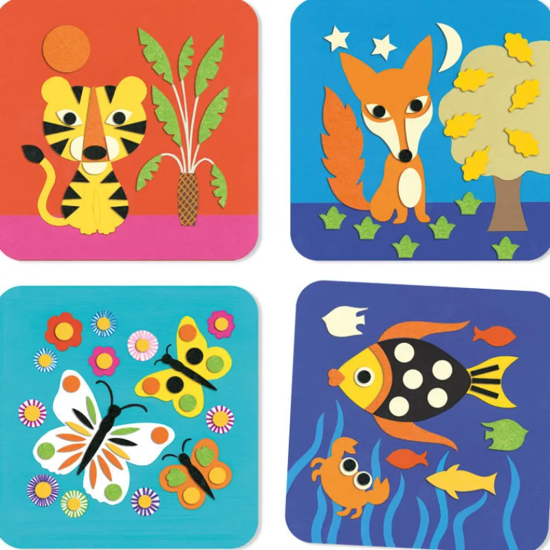 Djeco Tableaux de feutrine 'Douce nature' 9864<Enfant Autocollants Et Décalcomanies | Bricolage Enfant