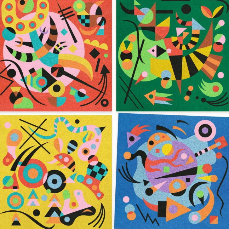 Djeco Tableaux de sable "Abstractions" 9382 inspired by Vassily Kandinsky< Djeco Inspired By | Sables Colorés, Paillettes
