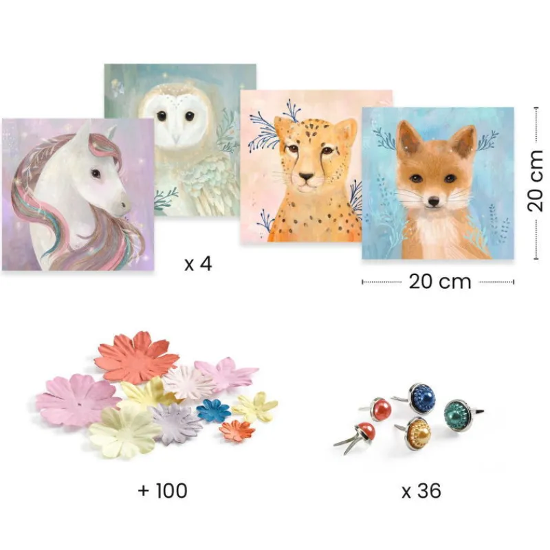 Djeco Tableaux en 3D "Couronnes de fleurs" 9454<Enfant Paper Toys | Bricolage Enfant
