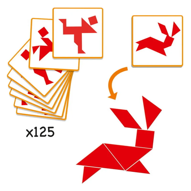 Djeco TANGRAM Jeu Sologic de 8470< Jeux De Société