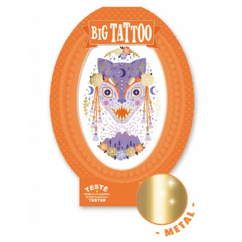 Djeco Tatouage enfant Big Tattoo 'Mystic beast' 9601<Enfant Tatouages Enfants, Maquillage