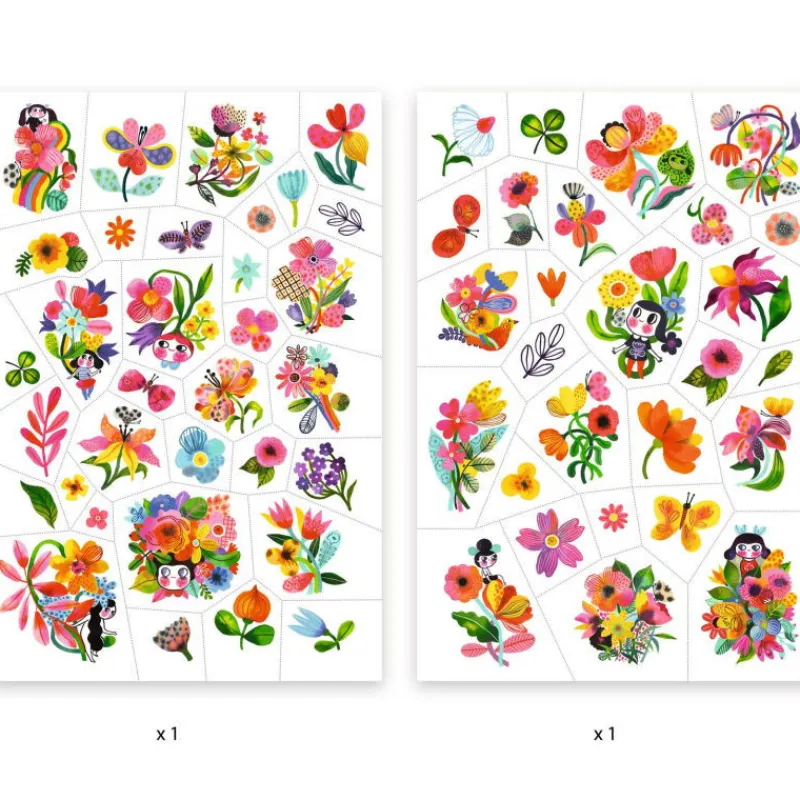 Djeco Tatouages 'Aqua flor' 9616<Enfant Tatouages Enfants, Maquillage