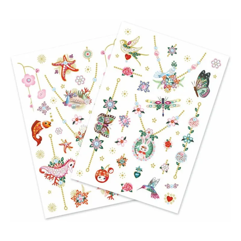 Djeco Tatouages 'Les bijoux de Fiona' 9586<Enfant Tatouages Enfants, Maquillage