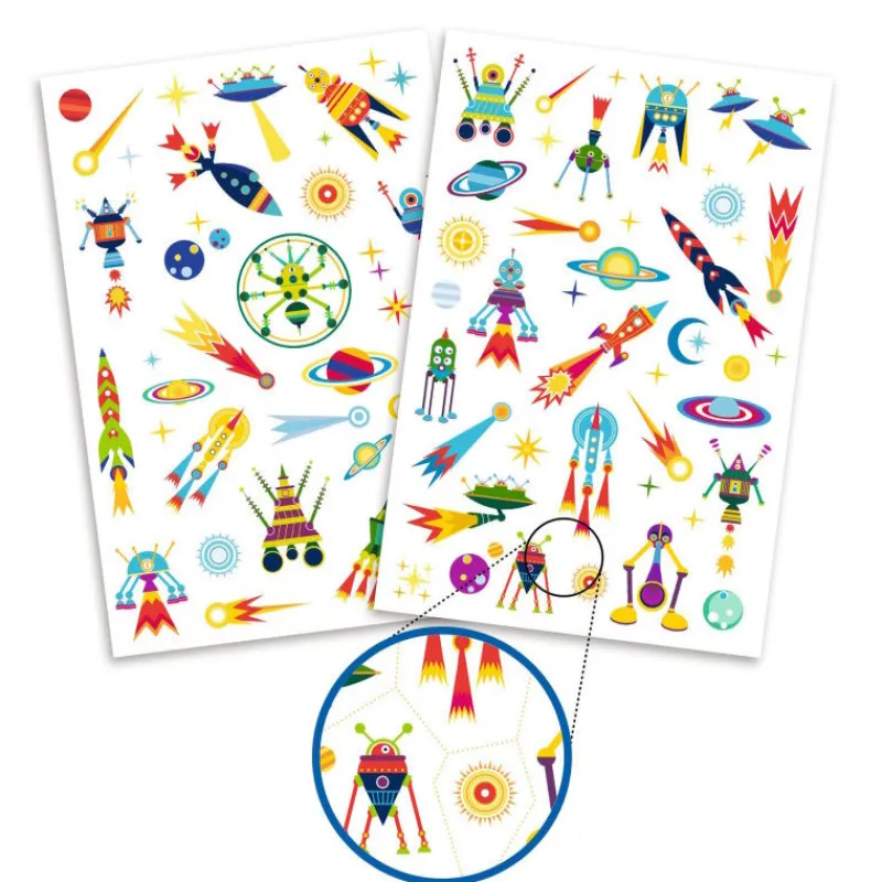 Djeco Tatouages phosphorescents 'Space oddity' 9590<Enfant Tatouages Enfants, Maquillage