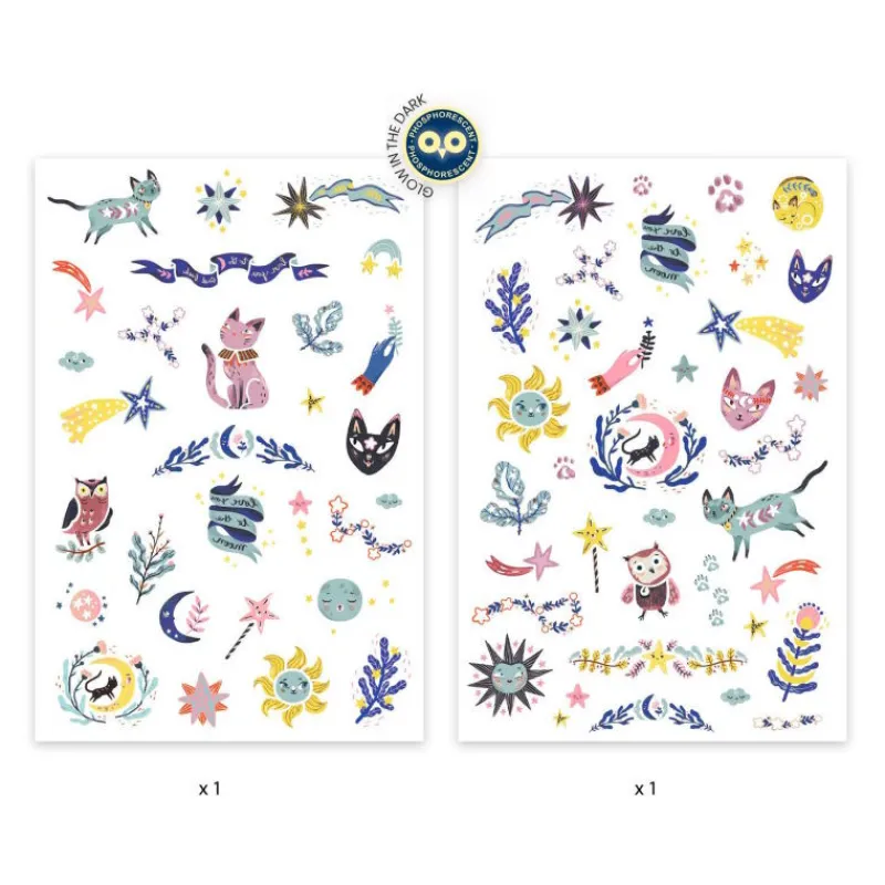 Djeco Tatouages phosphorescents 'Sweet dreams' 9592<Enfant Tatouages Enfants, Maquillage