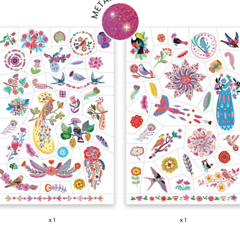 Djeco Tatouages 'Plume color' 9615<Enfant Tatouages Enfants, Maquillage