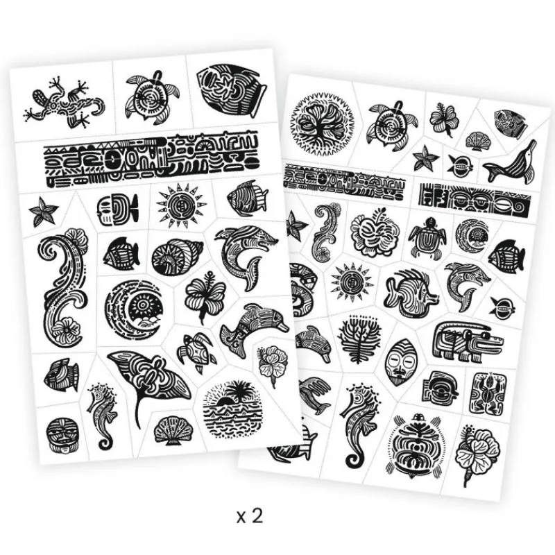 Djeco Tatouages 'Polynésie' 9248<Enfant Tatouages Enfants, Maquillage