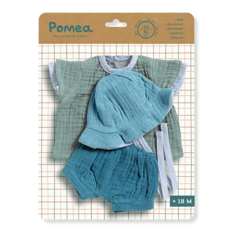 Djeco Tenue Eté, vêtement de poupée POMEA de 7891< Poupées, Peluches