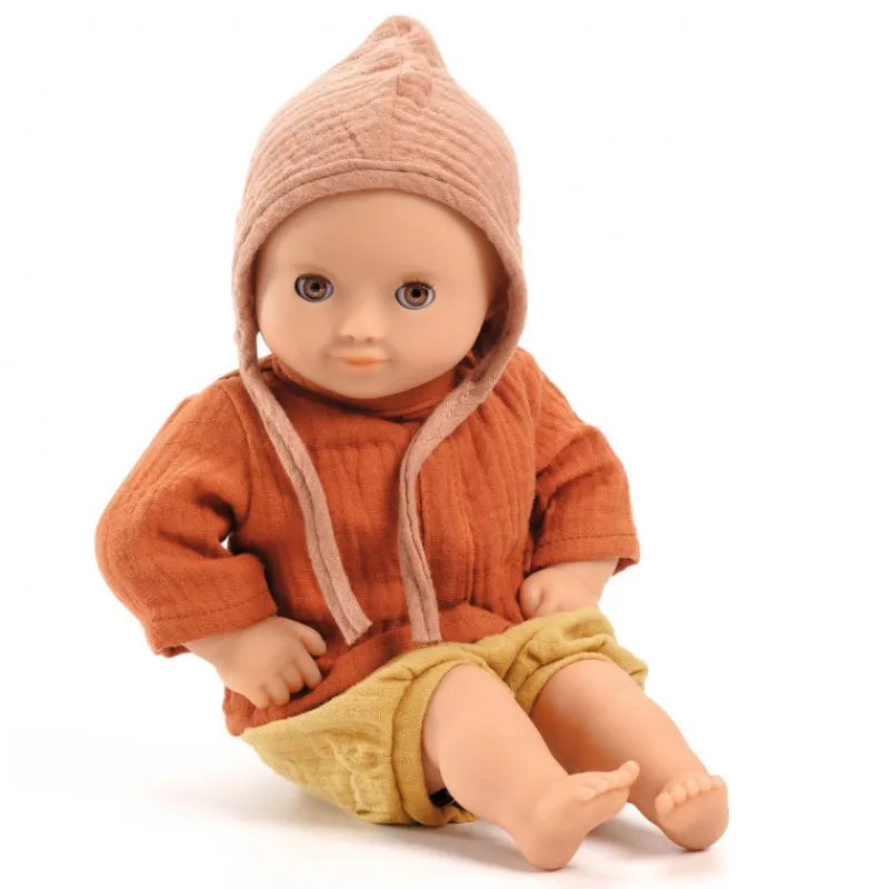 Djeco Tenue Mandarine, vêtement de poupée POMEA de 7896< Poupées, Peluches