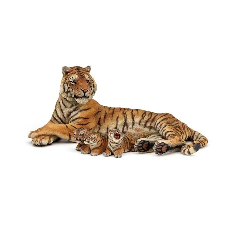 Papo Tigresse couchée allaitant 50156< Figurines Papo | Ferme En Bois, Centre Équestre Et Zoo