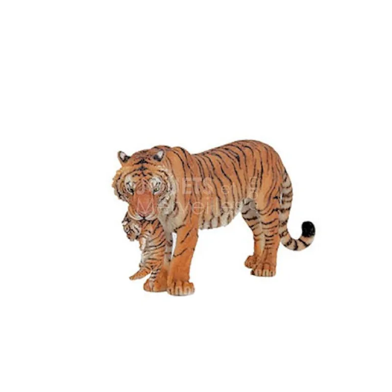 Papo Tigresse et son bébé 50118, figurines animaux sauvages< Figurines Papo | Ferme En Bois, Centre Équestre Et Zoo