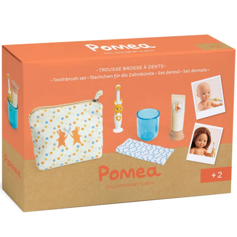 Djeco Trousse brosse à dents, accessoire pour poupée POMEA de 7779< Poupées, Peluches