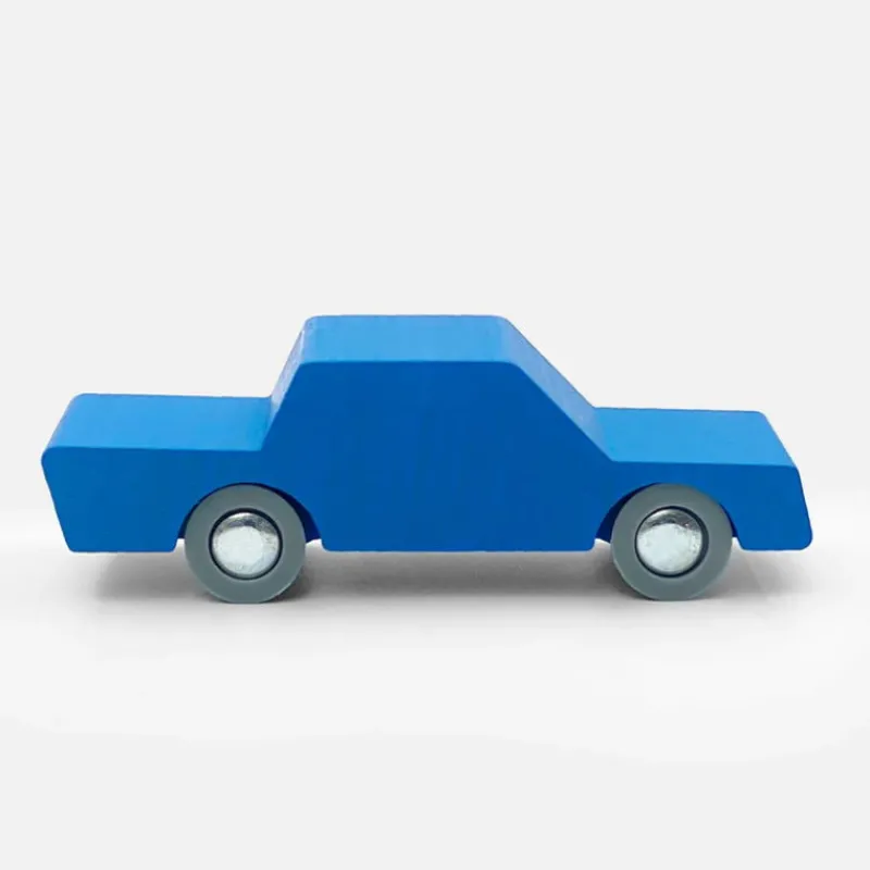 Waytoplay Toys Voiture en bois Waytoplay bleue "Back and Forth"< Circuits De Routes Waytoplay | Jouets Garage, Voitures