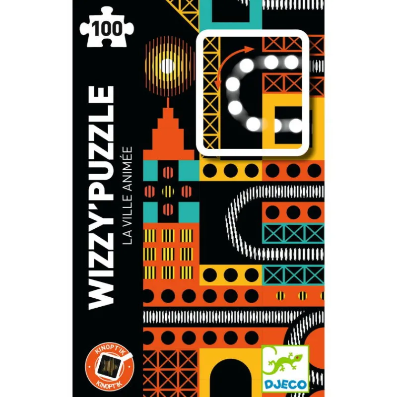 Djeco WIZZY' PUZZLE "la ville animée" 100 pcs 7032<Enfant Puzzle Djeco | Puzzles Dès 6 Ans, 100 Pcs