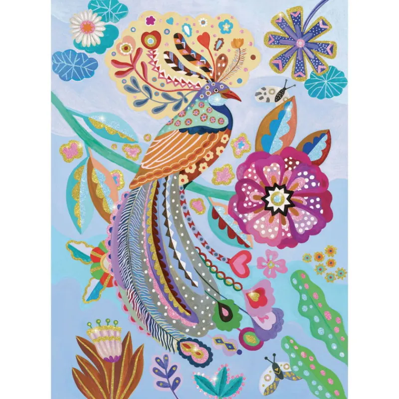 Djeco WIZZY' PUZZLE "l'oiseau étincelant" 50 pcs 7022<Enfant Puzzle Djeco | Puzzles Dès 5 Ans, 54 Pcs