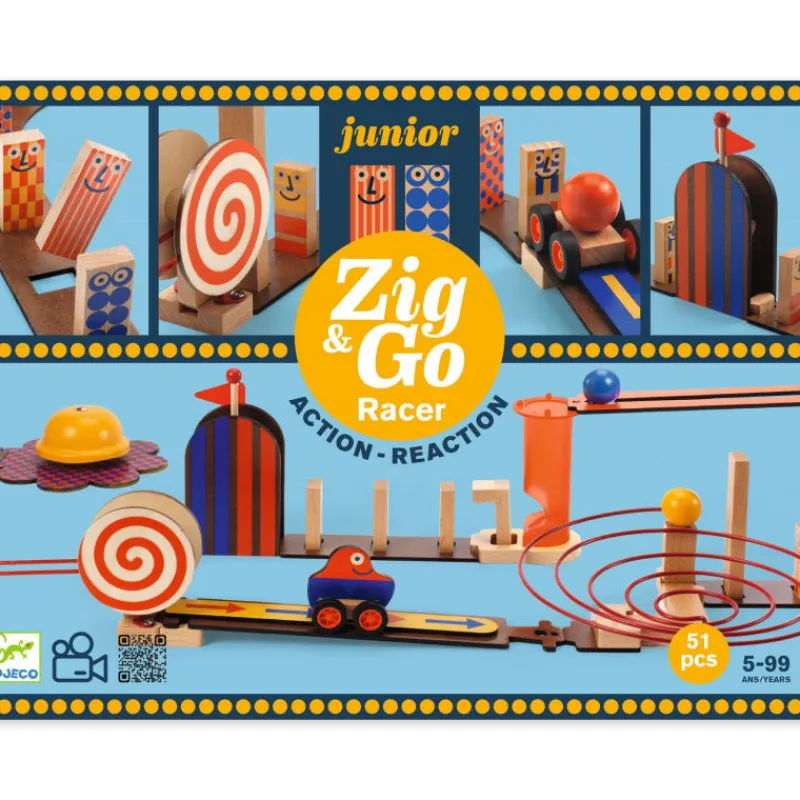 Djeco ZIG & GO junior "Racer" - 51 pièces 5650< Jeux De Société | Jeux De Construction
