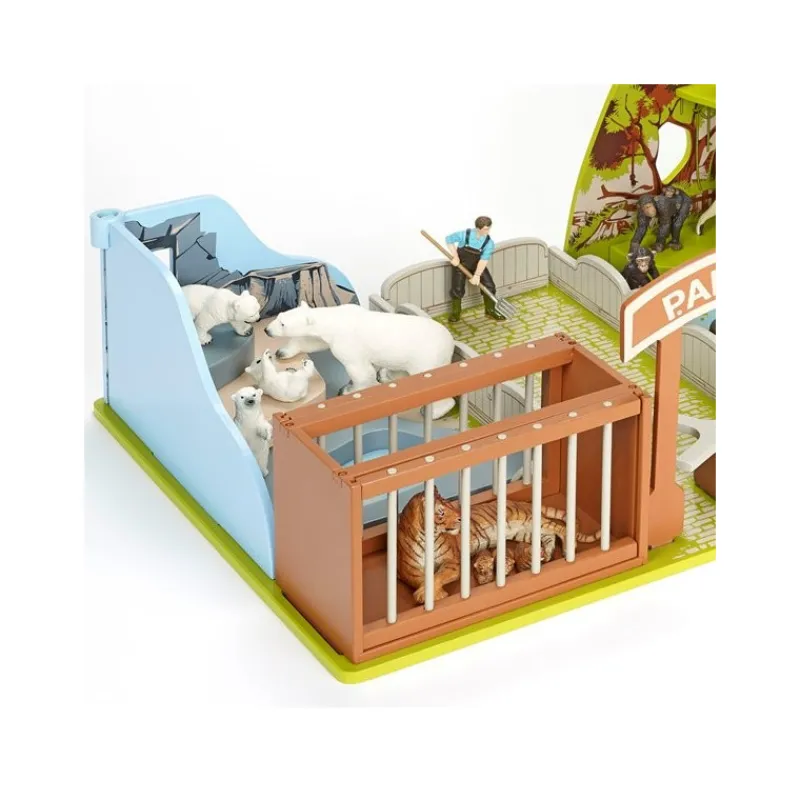 Papo Zoo 60107< Ferme En Bois, Centre Équestre Et Zoo
